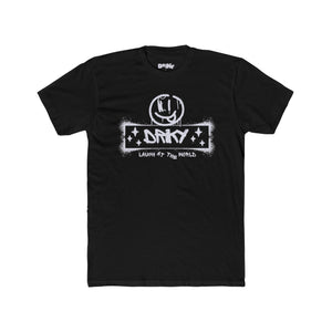 Driky Laugh at the World - White Night Cotton Crew Tee