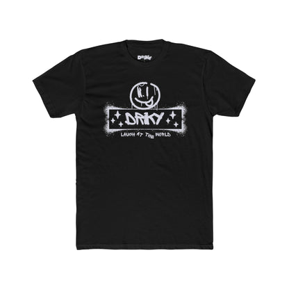 Driky Laugh at the World - White Night Cotton Crew Tee