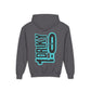 Driky 1 point 0 Bro - Blue Brain - (Back Print) Youth Heavy Blend Hoodie