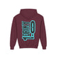 Driky 1 point 0 Bro - Blue Brain - (Back Print) Youth Heavy Blend Hoodie