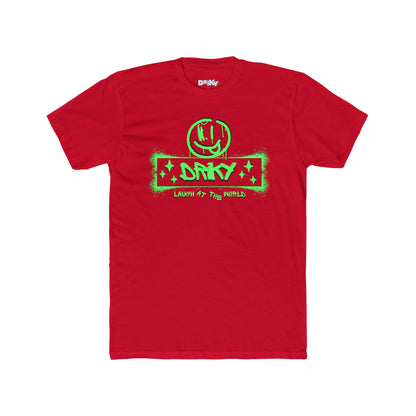 Driky Laugh at the World - Green Monkey Cotton Crew Tee