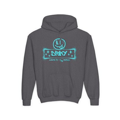 Driky Laugh at the World - Blue Brain - Youth Heavy Blend Hoodie