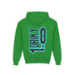 Driky 1 point 0 Bro - Blue Brain - (Back Print) Youth Heavy Blend Hoodie