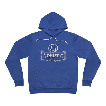 Driky Laugh at the World - White Night Fleece Pullover Hoodie