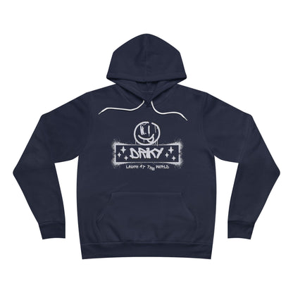 Driky Laugh at the World - White Night Fleece Pullover Hoodie