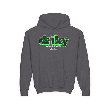 Driky ESTD Wear - Green Monkey - Youth Heavy Blend Hoodie