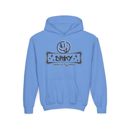 Driky Laugh at the World - Blackout - Youth Heavy Blend Hoodie