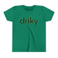 Youth Little Driky - Green Monkey Short Sleeve Tee