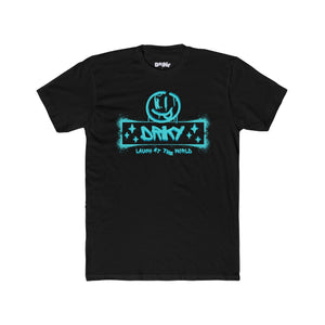 Driky Laugh at the World - Blue Brain Cotton Crew Tee