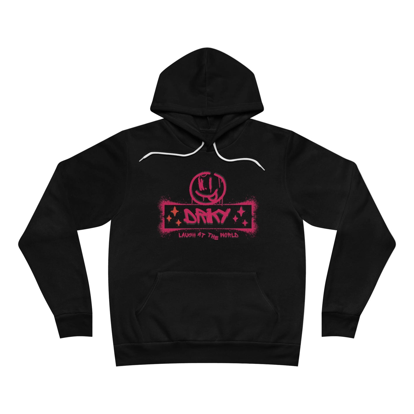 Driky Laugh at the World - Rose Blood Fleece Pullover Hoodie