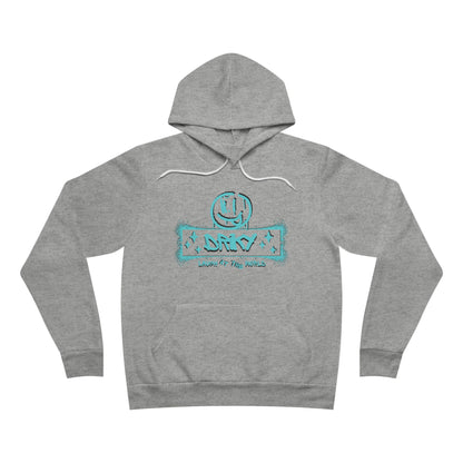 Driky Laugh at the World - Blue Brain Fleece Pullover Hoodie