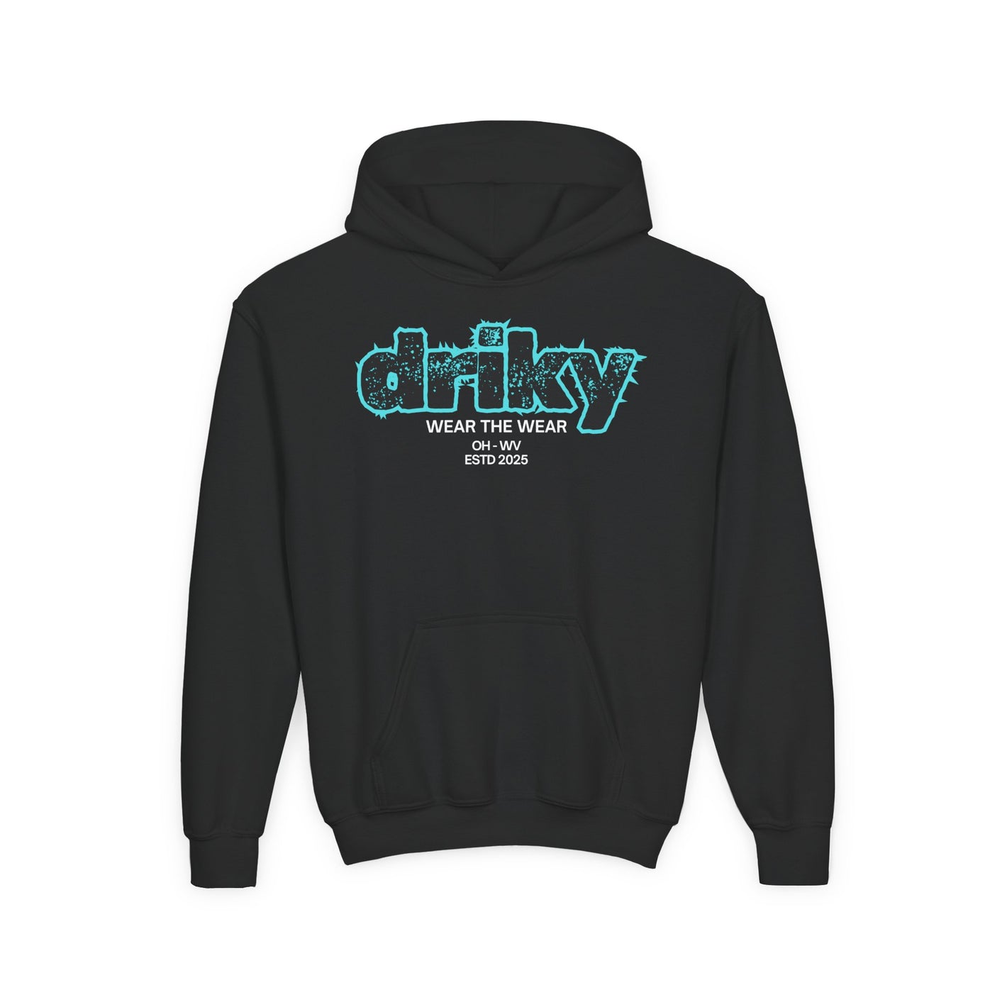 Driky ESTD Wear - Blue Brain - Youth Heavy Blend Hoodie