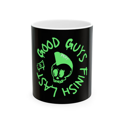 Drikyz Good Guys Finish Last - Green Monkey - 11oz Coffee Cup