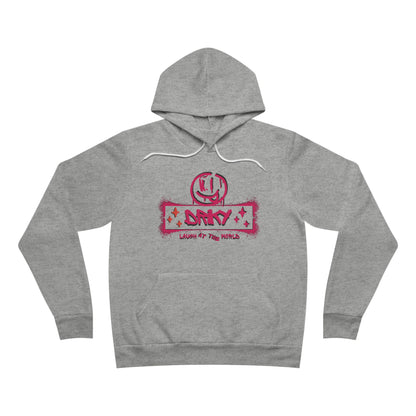 Driky Laugh at the World - Rose Blood Fleece Pullover Hoodie