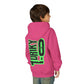 Driky 1 point 0 Bro - Green Monkey - (Back Print) Youth Heavy Blend Hoodie
