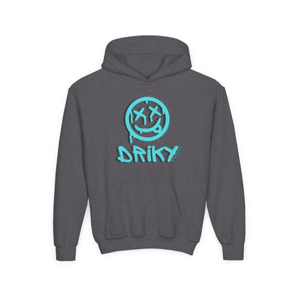 Driky Die Happy -  Blue Brain - Youth Heavy Blend Hoodie