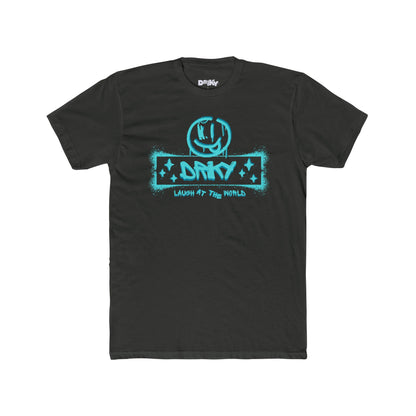 Driky Laugh at the World - Blue Brain Cotton Crew Tee