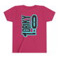 Youth Driky 1 point 0 Bro - - Blue Brain Back Print Short Sleeve Tee