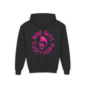 Drikyz Good Guys Finish Last - Pinkerton - (Back Print) Youth Heavy Blend Hoodie