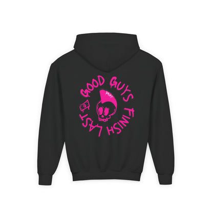 Drikyz Good Guys Finish Last - Pinkerton - (Back Print) Youth Heavy Blend Hoodie