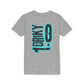 Youth Driky 1 point 0 Bro - - Blue Brain Back Print Short Sleeve Tee