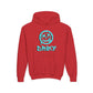 Driky Die Happy -  Blue Brain - Youth Heavy Blend Hoodie