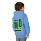 Driky 1 point 0 Bro - Green Monkey - (Back Print) Youth Heavy Blend Hoodie