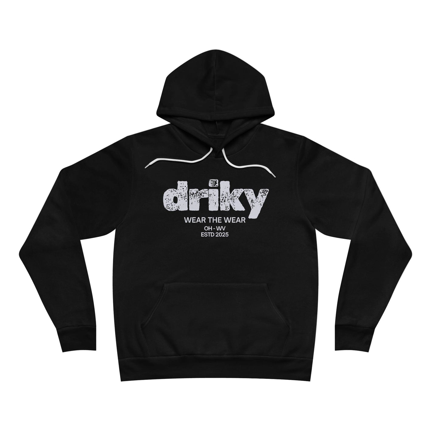 Driky Wear - White Night Fleece Pullover Hoodie