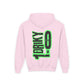 Driky 1 point 0 Bro - Green Monkey - (Back Print) Youth Heavy Blend Hoodie