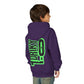 Driky 1 point 0 Bro - Green Monkey - (Back Print) Youth Heavy Blend Hoodie
