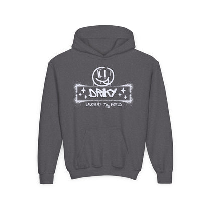 Driky Laugh at the World - White Night - Youth Heavy Blend Hoodie