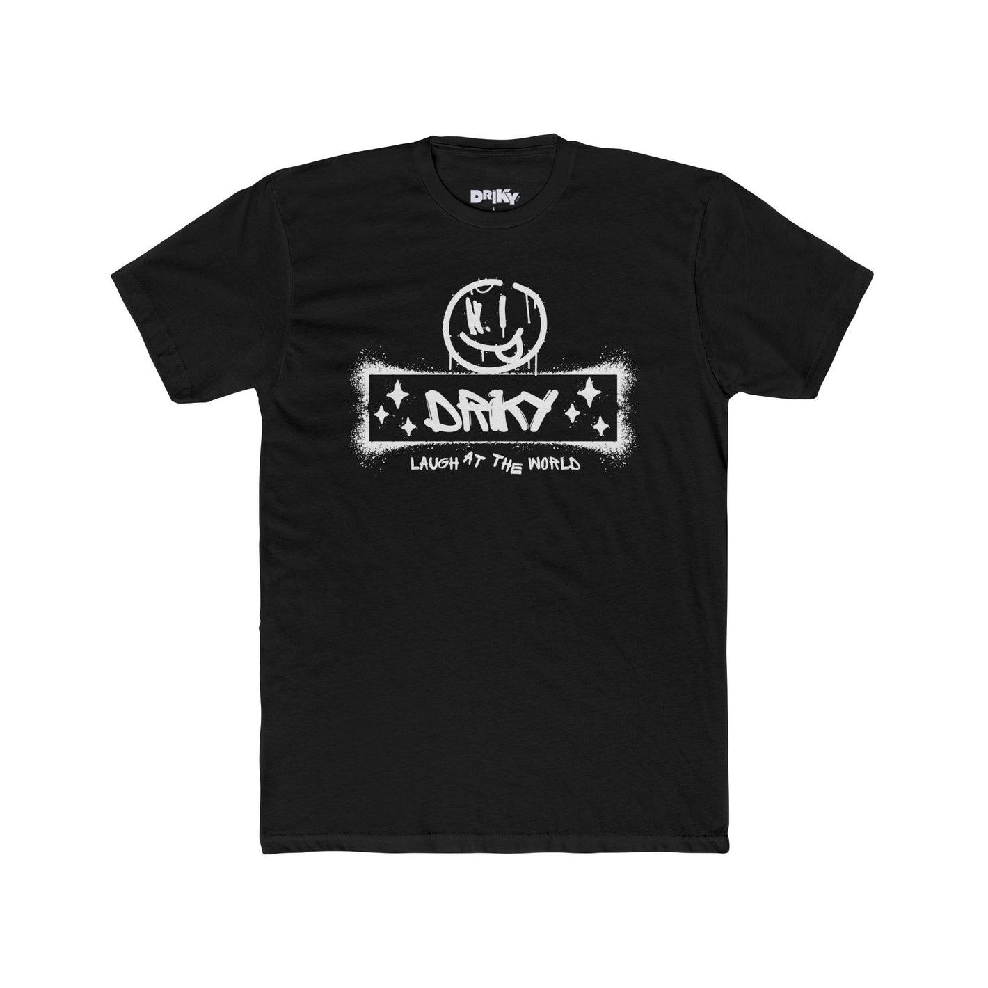 Driky Laugh at the World - Simple Cotton Crew Tee
