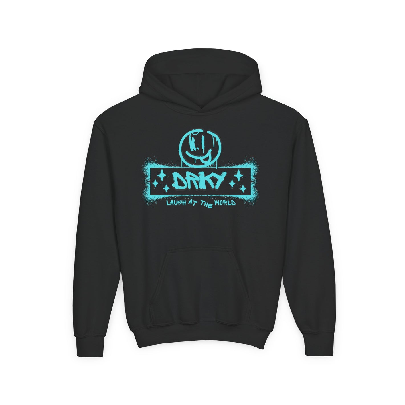 Driky Laugh at the World - Blue Brain - Youth Heavy Blend Hoodie