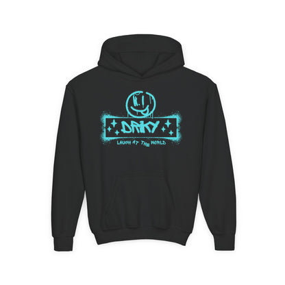 Driky Laugh at the World - Blue Brain - Youth Heavy Blend Hoodie