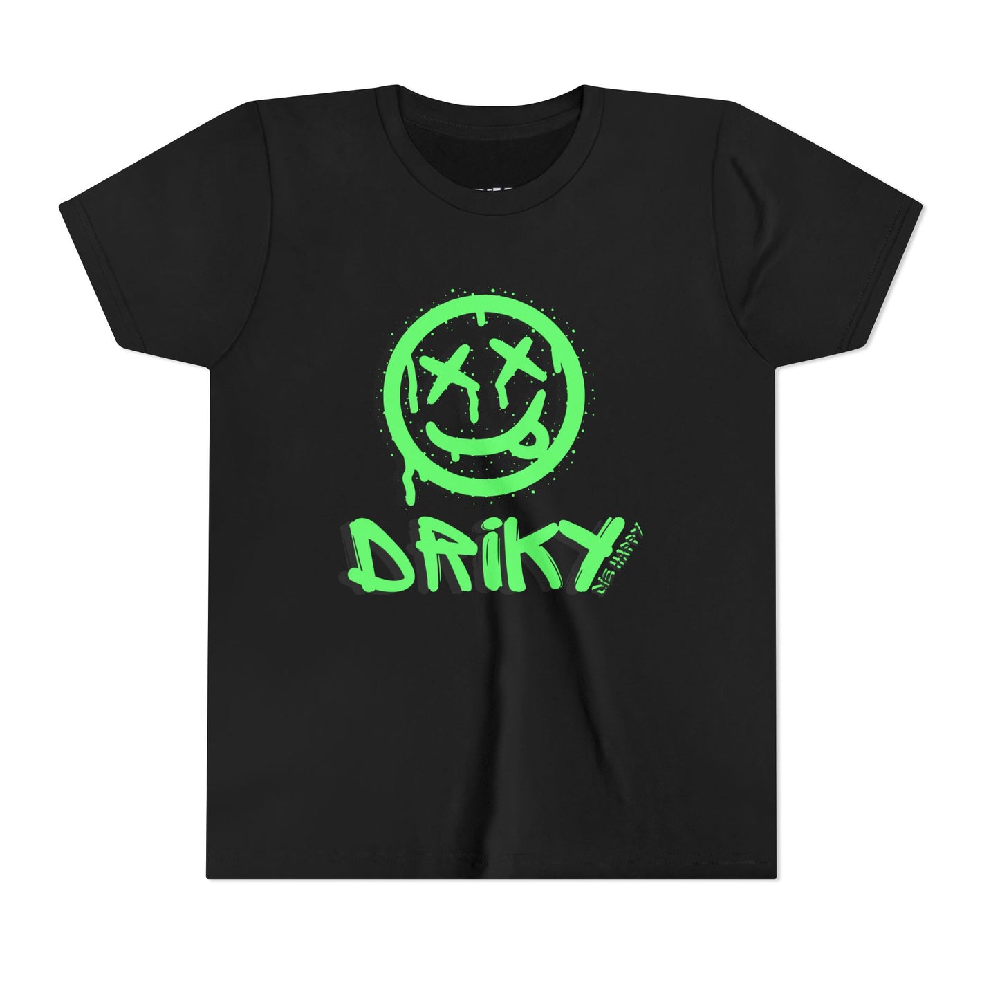 Youth Driky Die Happy - Green Monkey Short Sleeve Tee