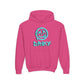 Driky Die Happy -  Blue Brain - Youth Heavy Blend Hoodie