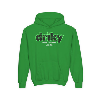 Driky ESTD Wear - Green Monkey - Youth Heavy Blend Hoodie