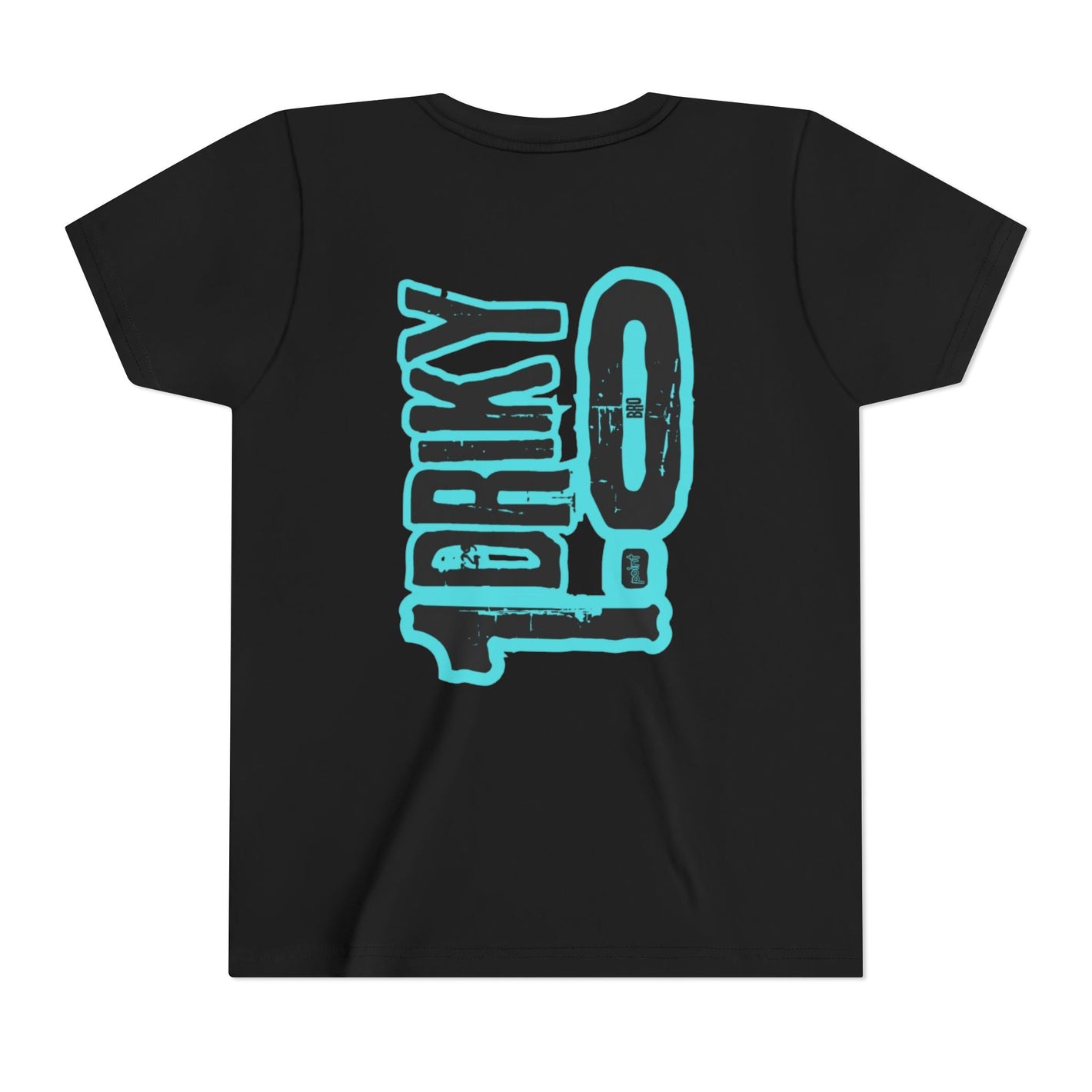 Youth Driky 1 point 0 Bro - - Blue Brain Back Print Short Sleeve Tee