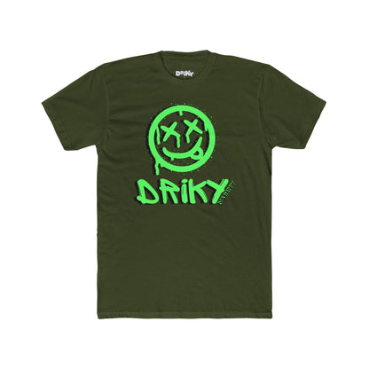 Driky Die Happy - Green Monkey Cotton Crew Tee