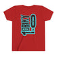 Youth Driky 1 point 0 Bro - - Blue Brain Back Print Short Sleeve Tee