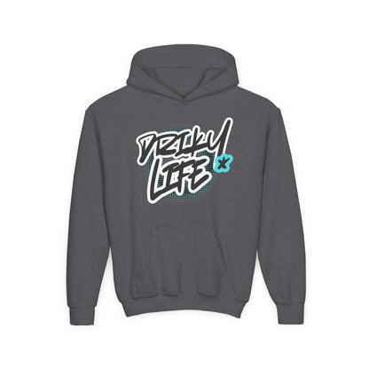 Driky Life - Blue Brain - Youth Heavy Blend Hoodie