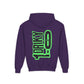 Driky 1 point 0 Bro - Green Monkey - (Back Print) Youth Heavy Blend Hoodie