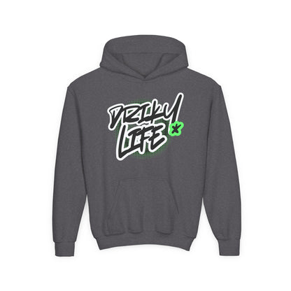 Driky Life - Green Monkey - Youth Heavy Blend Hoodie