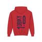 Driky 1 point 0 Bro - Rose Blood - (Back Print) Youth Heavy Blend Hoodie
