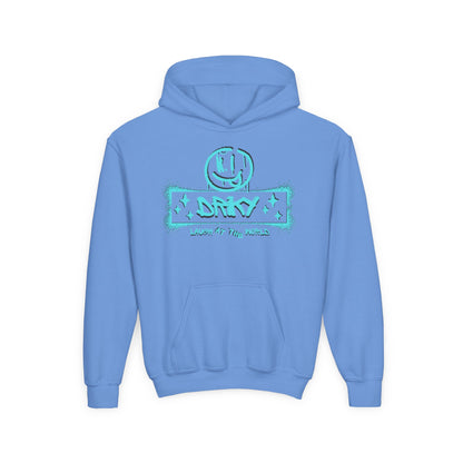 Driky Laugh at the World - Blue Brain - Youth Heavy Blend Hoodie