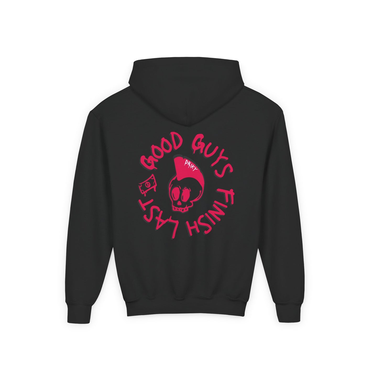Drikyz Good Guys Finish Last - Rose Blood - (Back Print) Youth Heavy Blend Hoodie