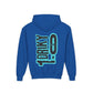 Driky 1 point 0 Bro - Blue Brain - (Back Print) Youth Heavy Blend Hoodie