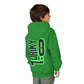Driky 1 point 0 Bro - Green Monkey - (Back Print) Youth Heavy Blend Hoodie