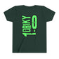 Youth Driky 1 point 0 Bro - Green Monkey Back Print Short Sleeve Tee