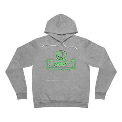 Driky Laugh at the World - Green Monkey Fleece Pullover Hoodie